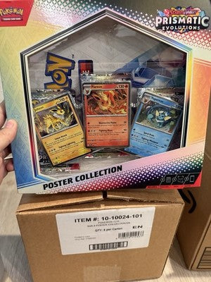 Pokémon TCG - Prismatic Evolutions Sealed Poster Collection - BOX OF 6 - SV8.5