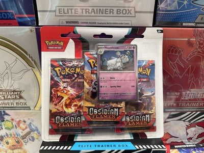 Pokemon TCG * Obsidian Flames * Blister Booster 3 Packs + Houndstone Promo Foil