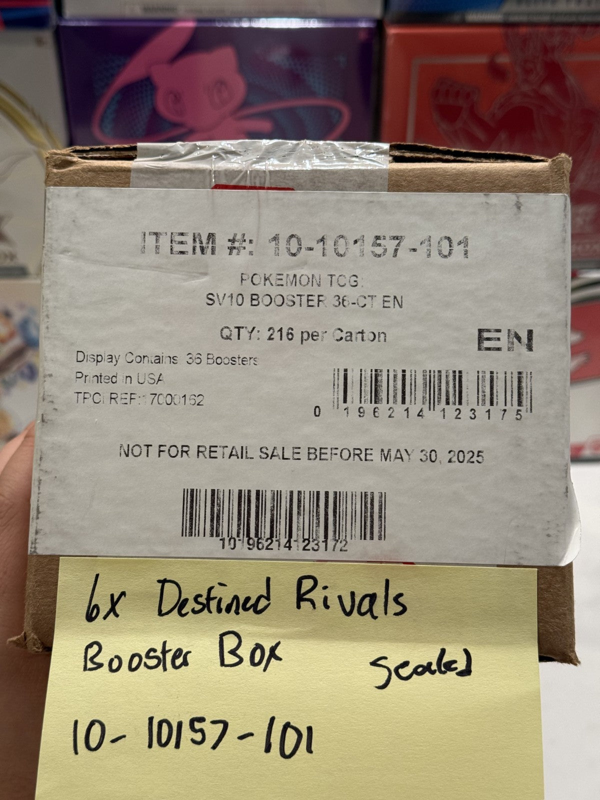 Pokémon TCG Destined Rivals BOOSTER BOX CASE - Factory Sealed - 6 BOSTER BOXES