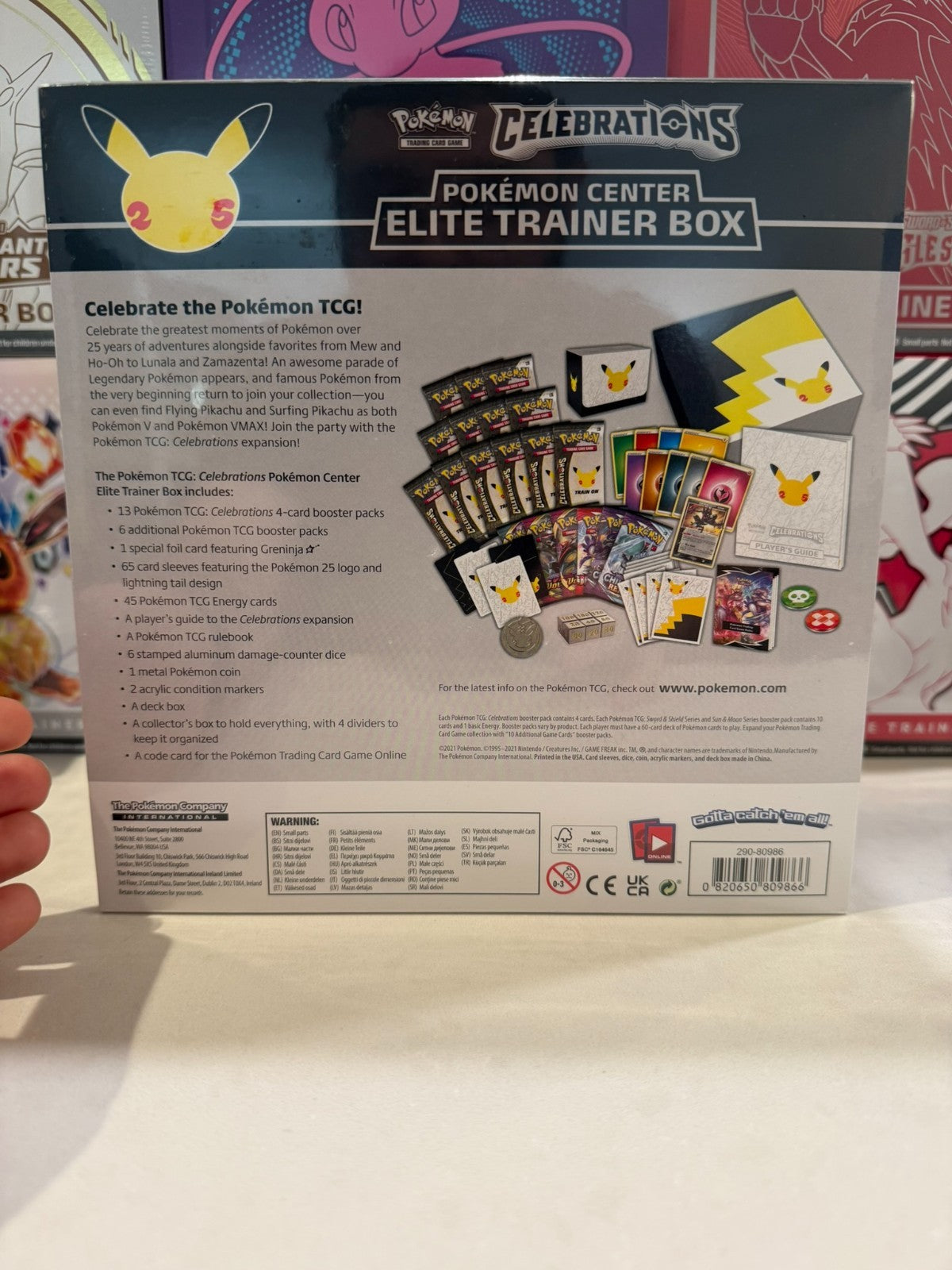 Pokémon TCG: Celebrations Pokémon Center Elite Trainer Box (NEW, FACTORY SEALED)