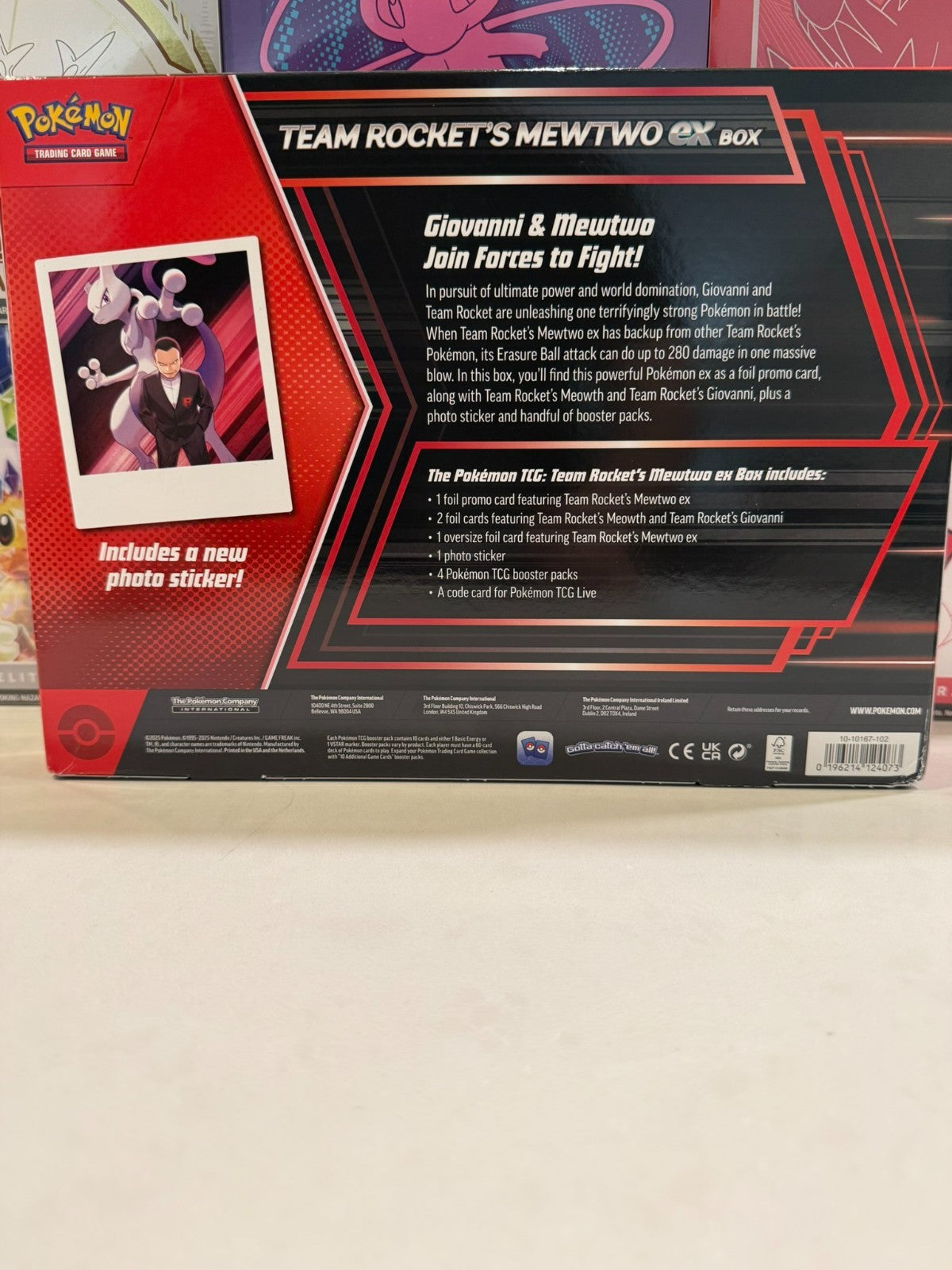Pokémon TCG: Team Rocket's Mewtwo ex Box