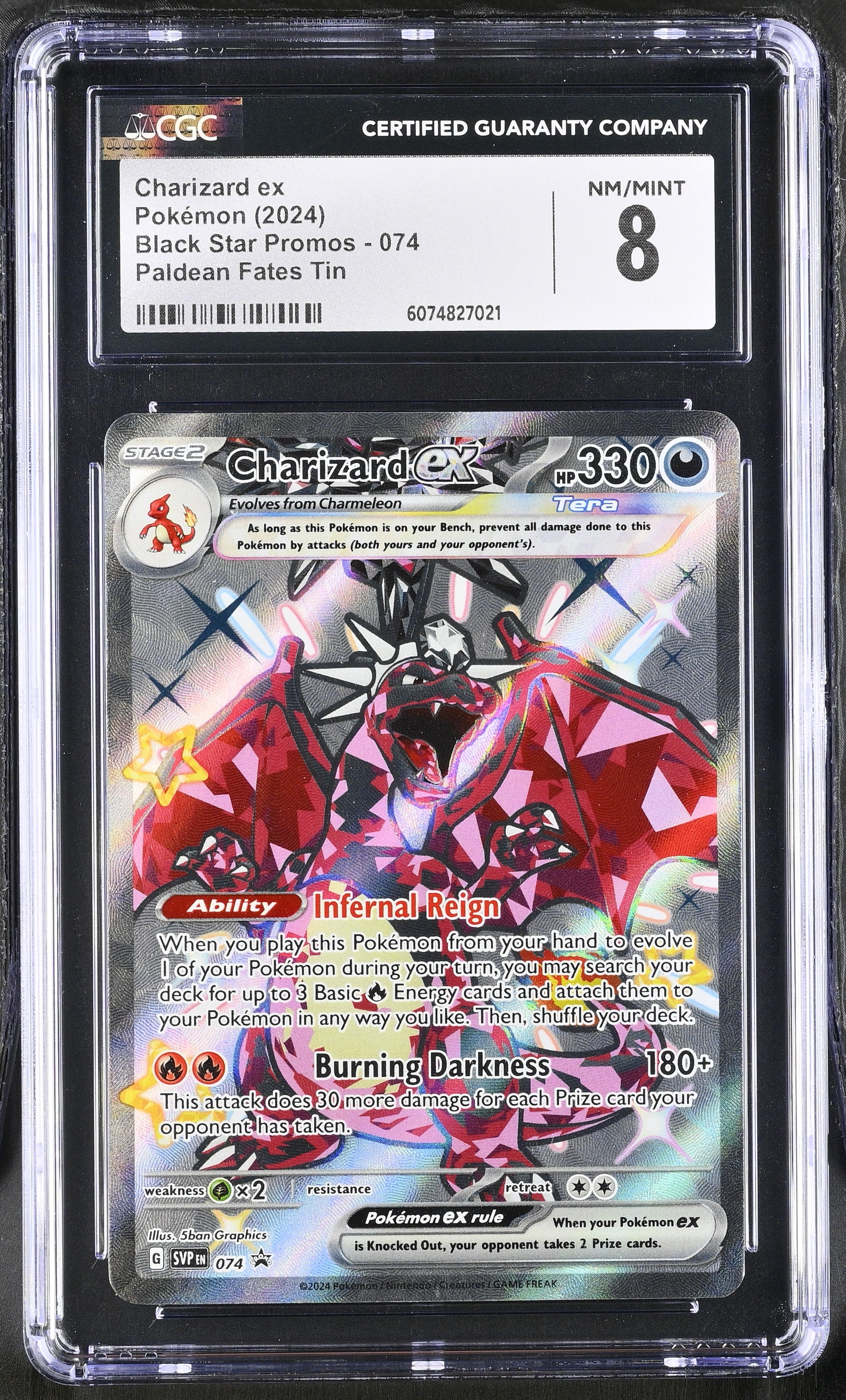 2024 Black Star Promos #074 Charizard ex CGC 8