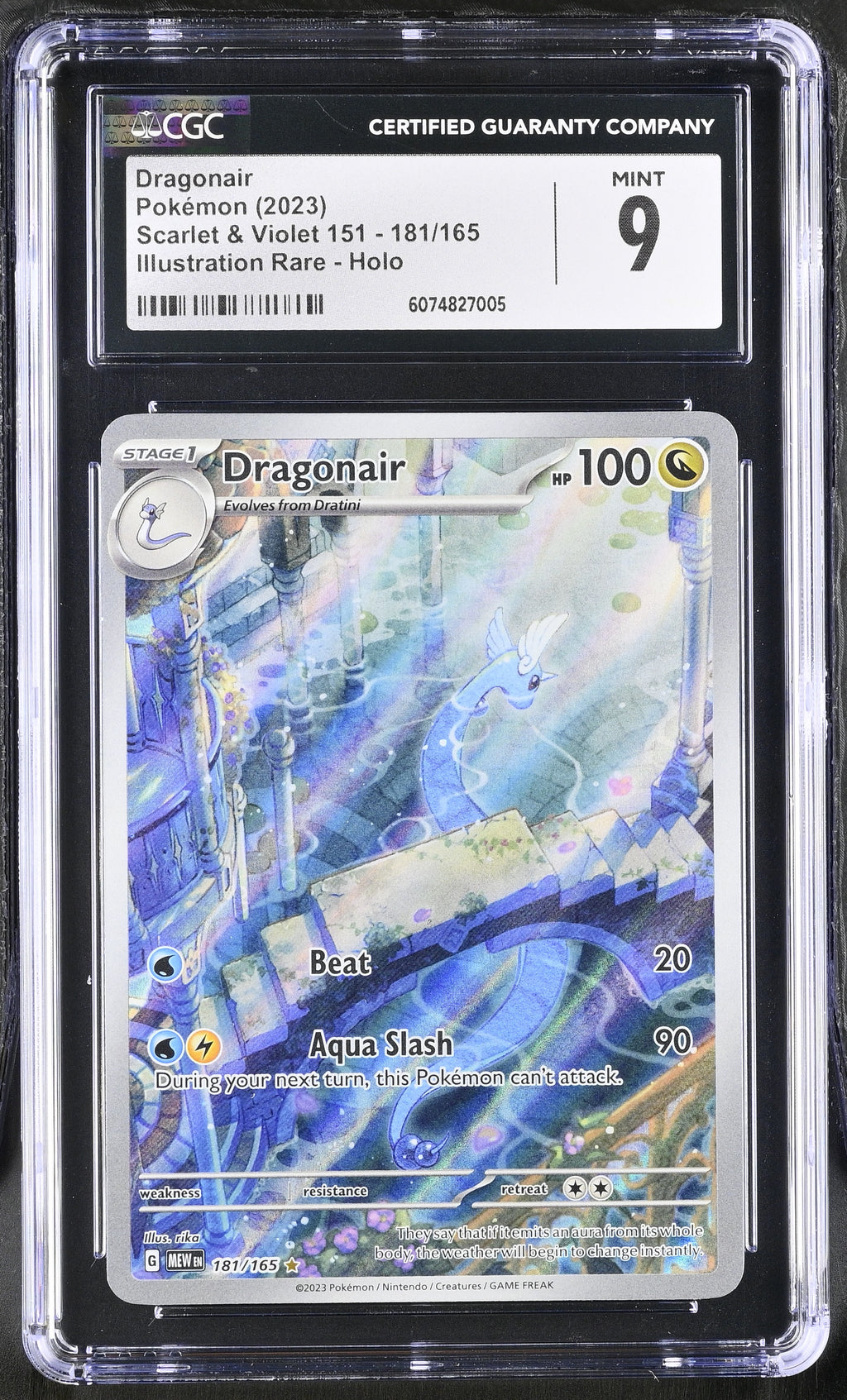 2023 Scarlet & Violet 151 #181/165 Dragonair CGC 9