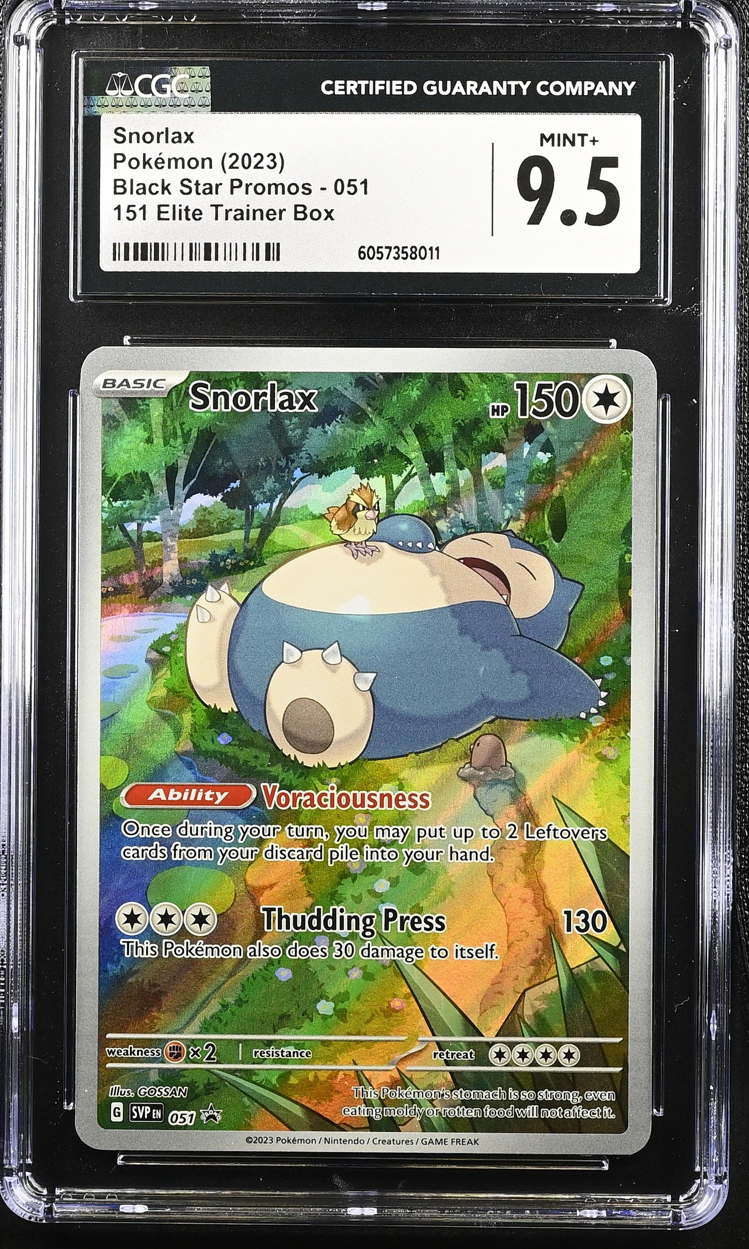 2023 Black Star Promos #051 Snorlax CGC 9.5