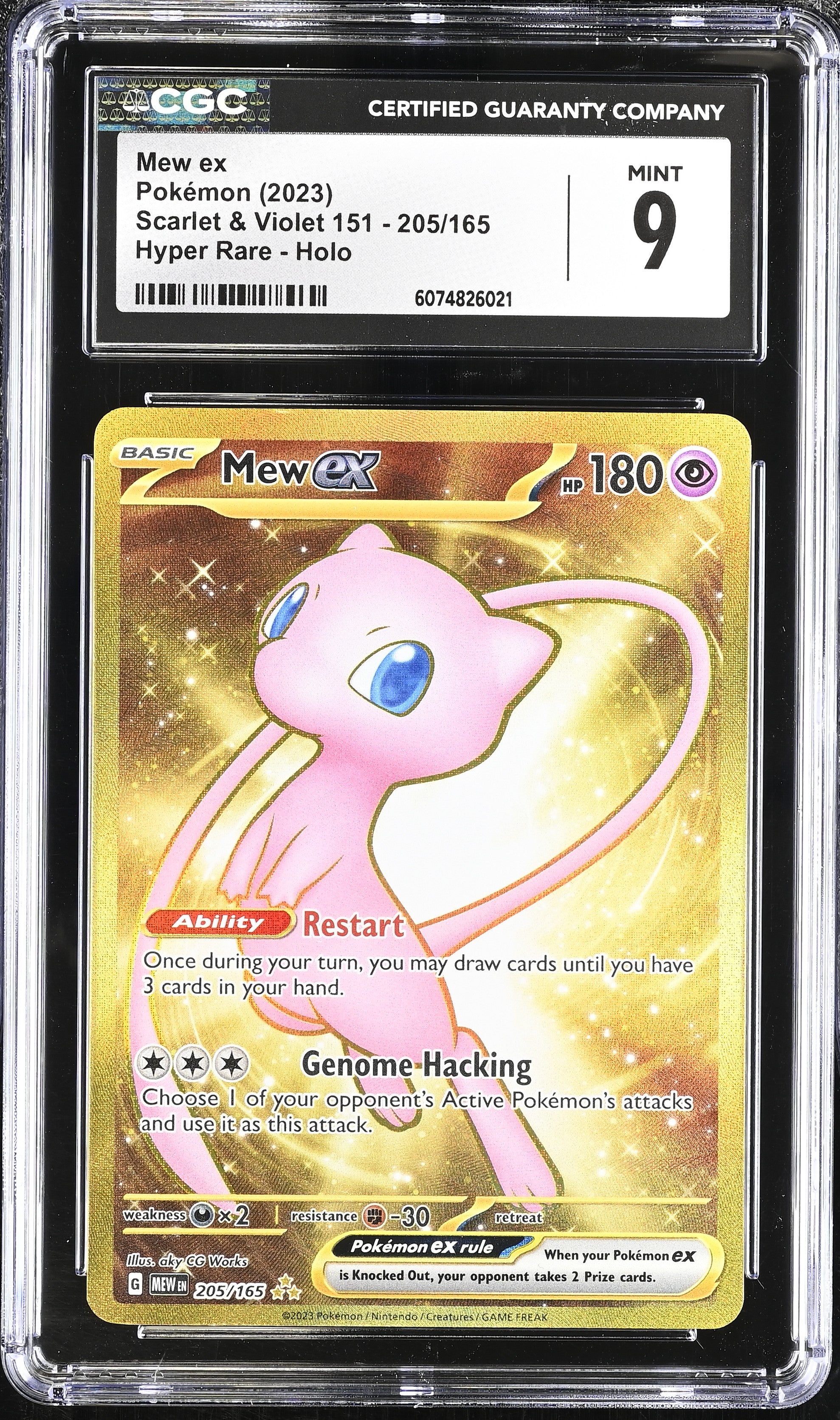 2023 Scarlet & Violet 151 #205/165 Mew ex CGC 9