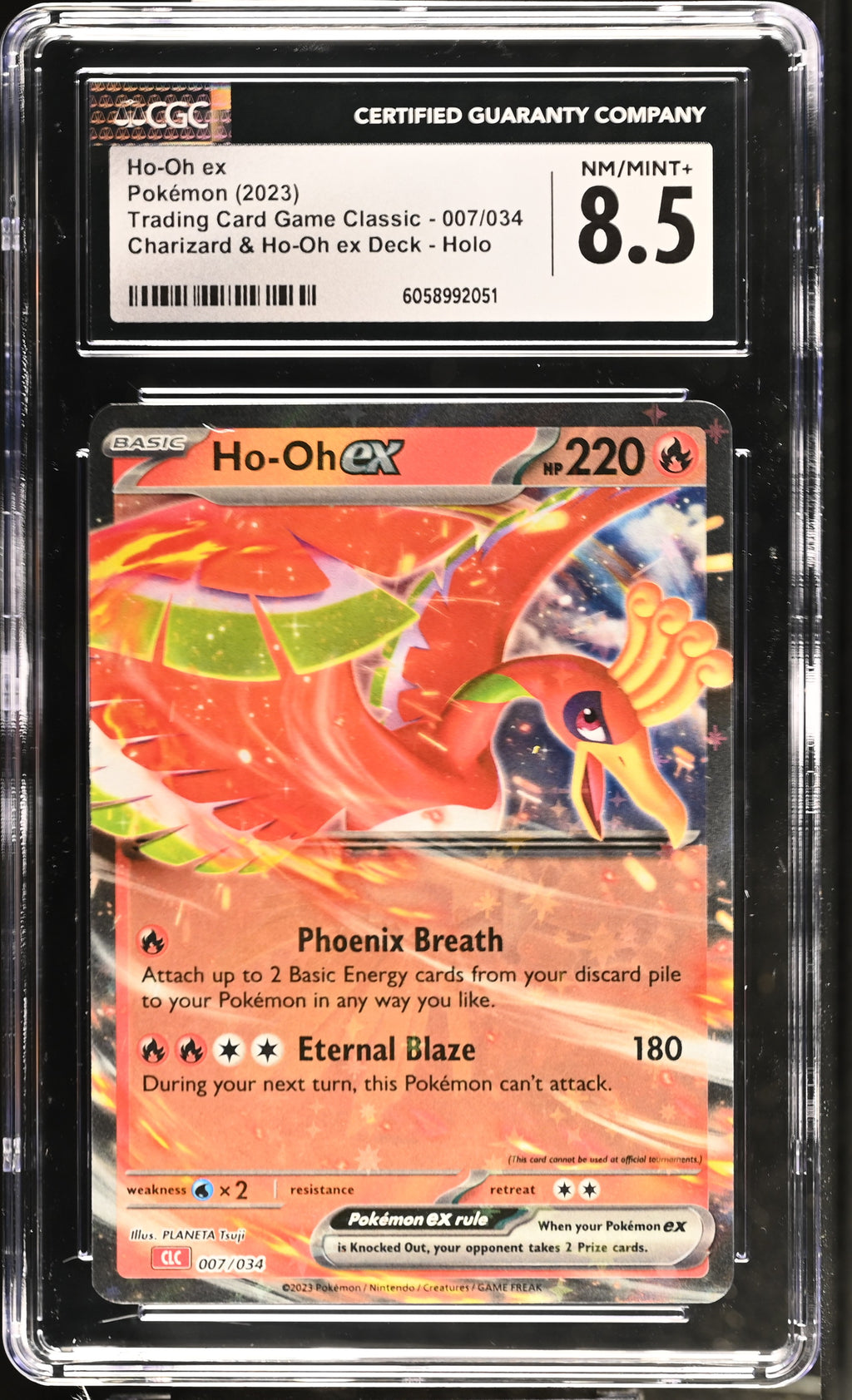 Pokémon TCG: 2023 Trading Card Game Classic #007/034 Ho-Oh ex CGC 8.5