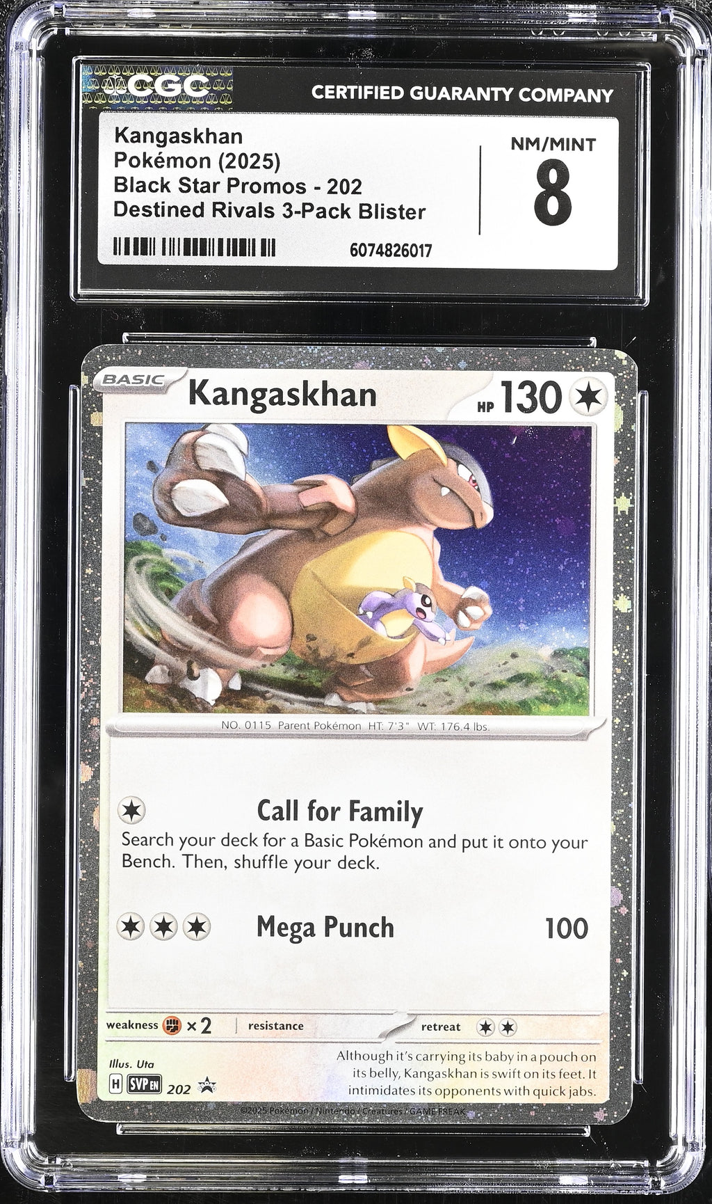 Pokémon TCG: 2025 Black Star Promos #202 Kangaskhan CGC 8