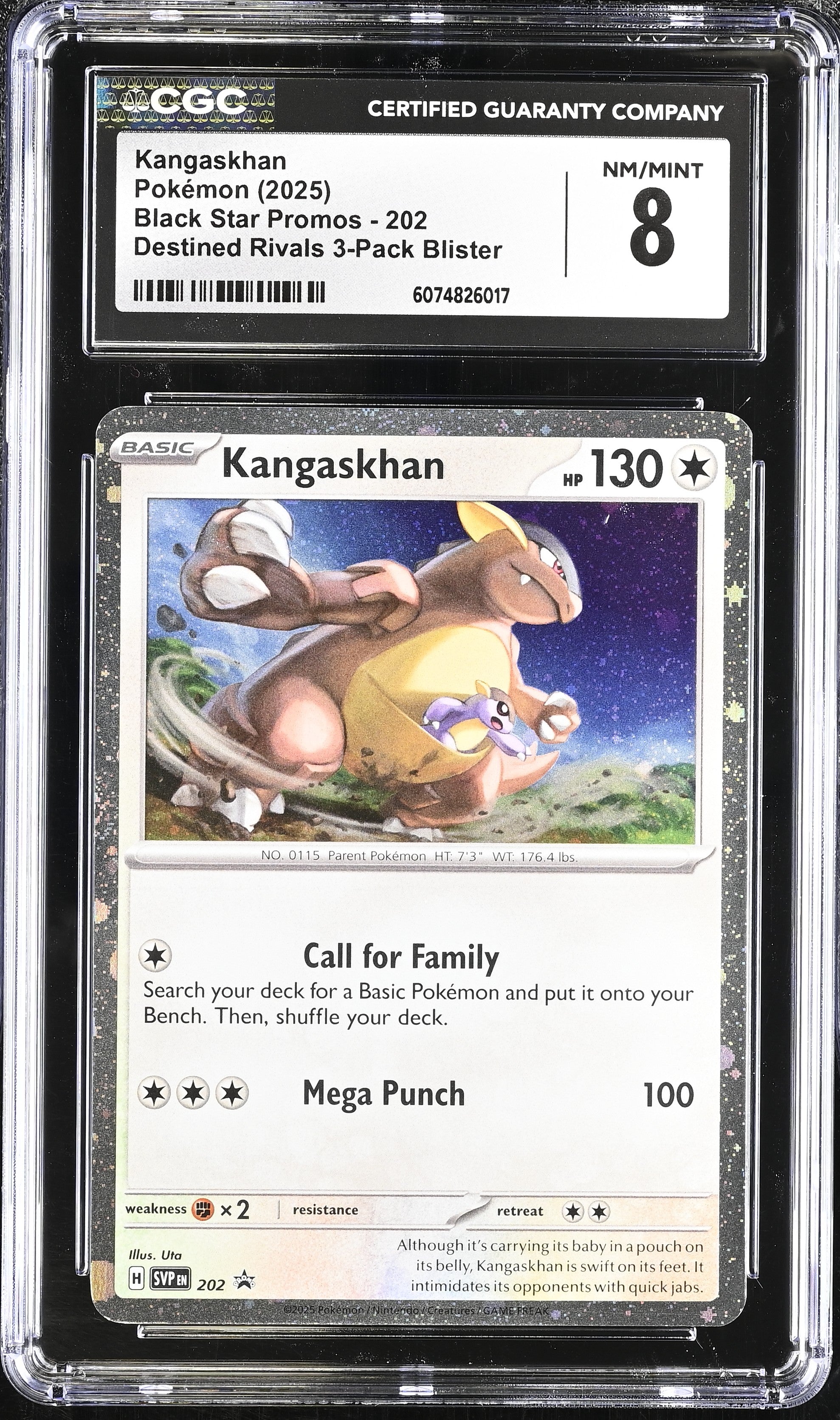 Pokémon TCG: 2025 Black Star Promos #202 Kangaskhan CGC 8