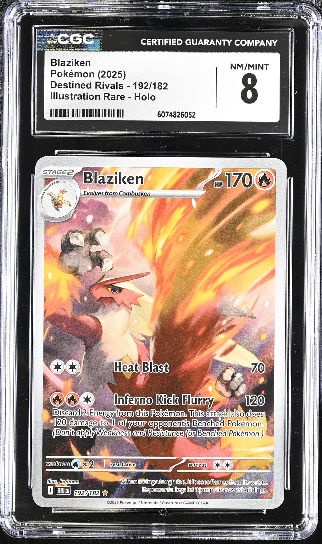 Pokémon TCG: 2025 Destined Rivals #192/182 Blaziken CGC 8