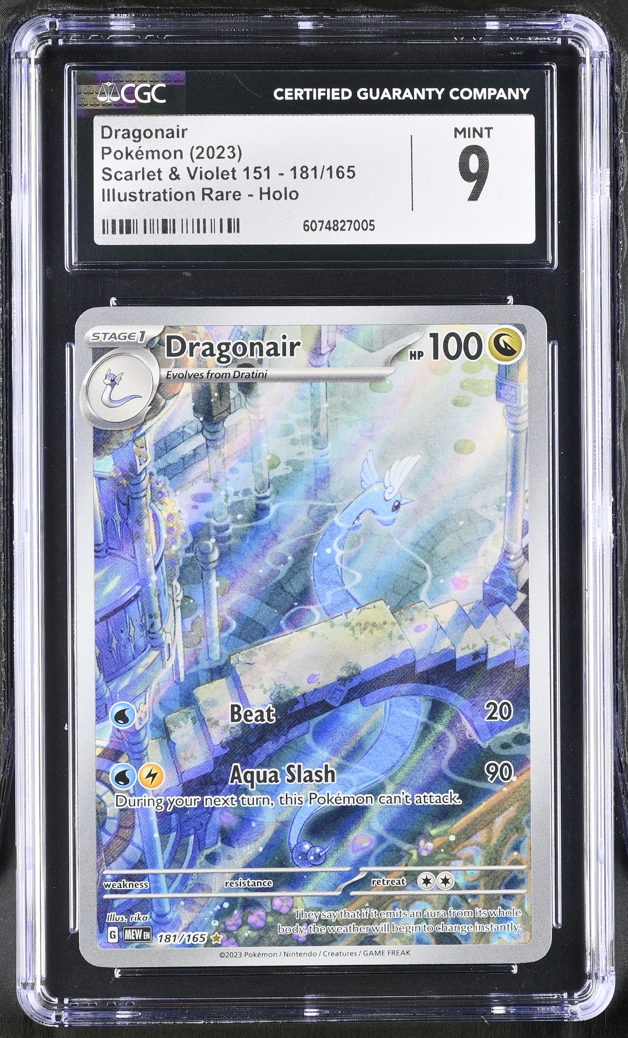 Pokémon TCG: 2023 Scarlet & Violet 151 #181/165 Dragonair CGC 9