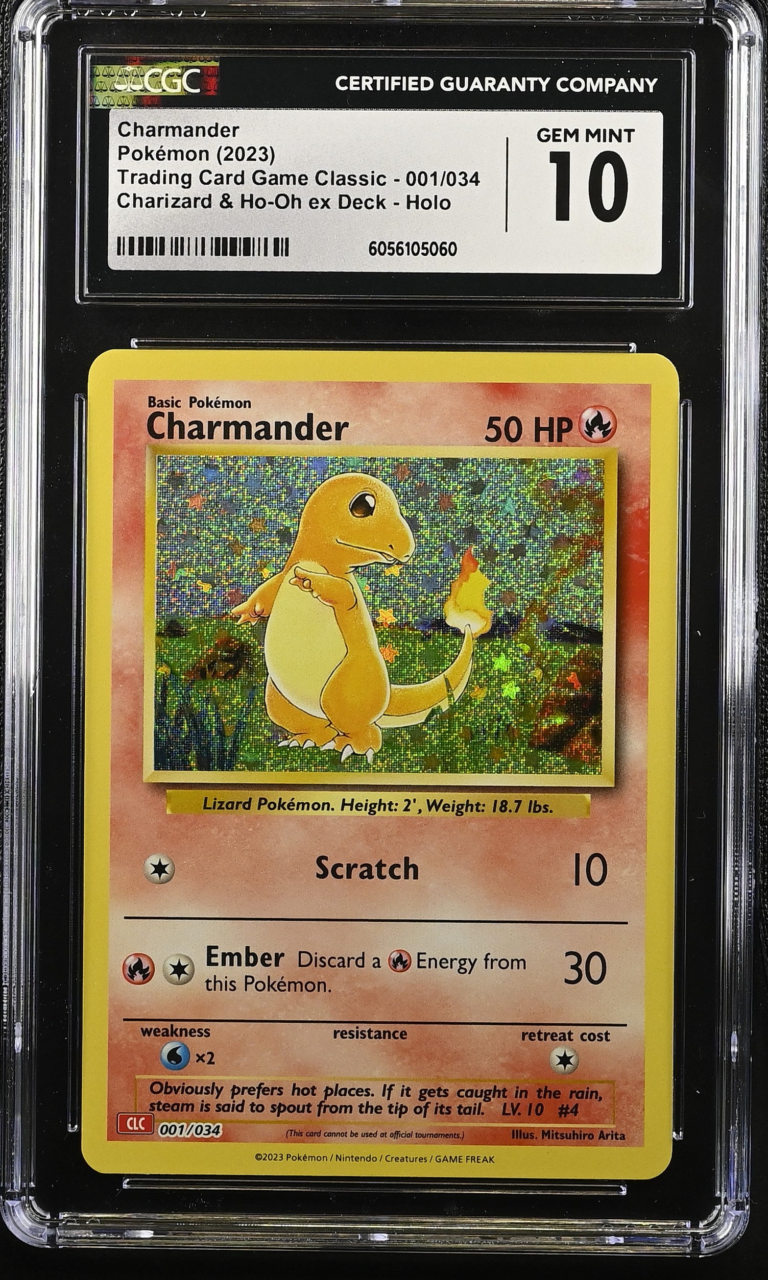 Pokémon TCG: 2023 Trading Card Game Classic #001/034 Charmander CGC 10
