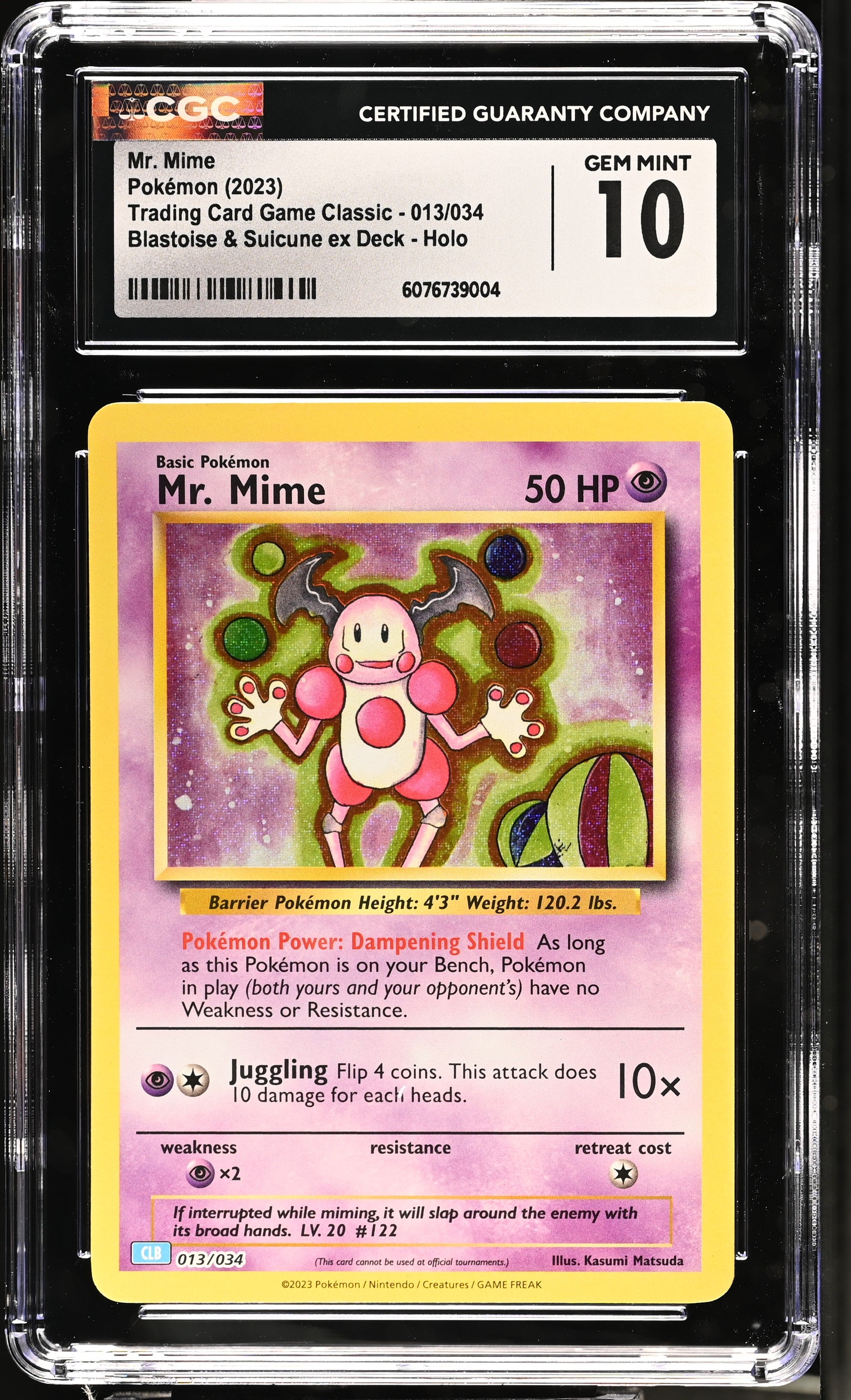 Pokémon TCG: 2023 Trading Card Game Classic #013/034 Mr. Mime CGC 10