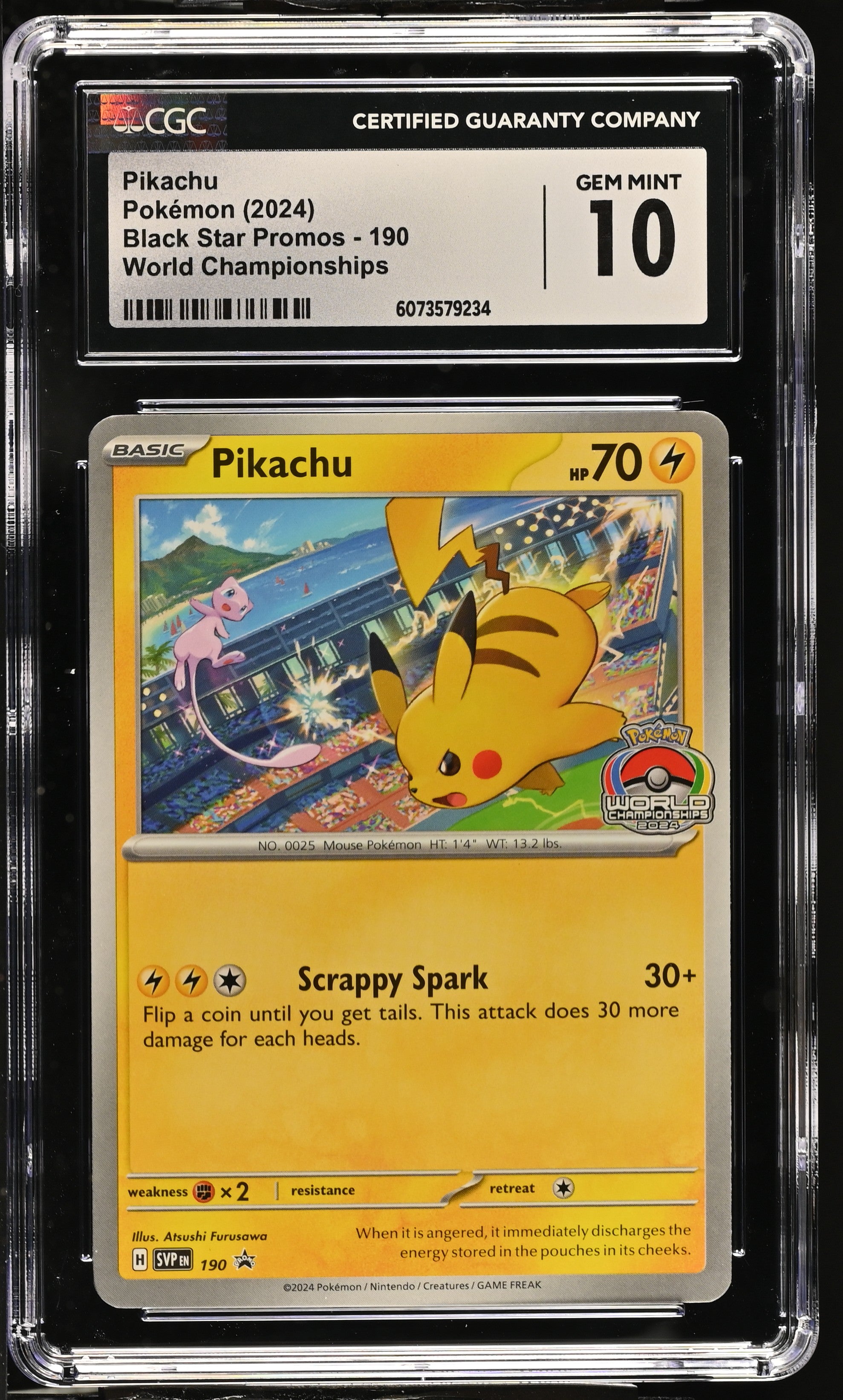 Pokémon TCG: 2024 Black Star Promos #190 Pikachu CGC 10