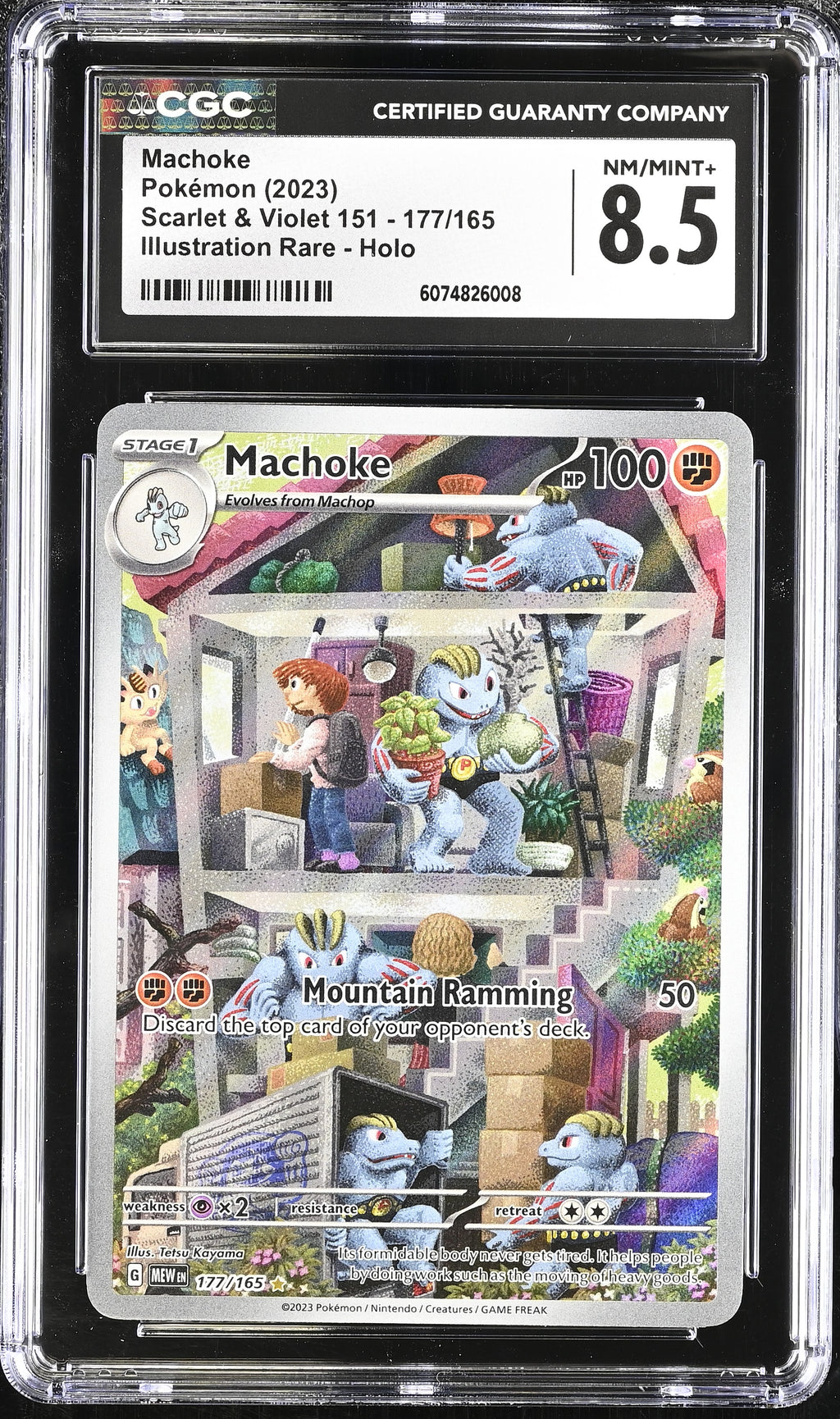 Pokémon TCG: 2023 Scarlet & Violet 151 #177/165 Machoke CGC 8.5