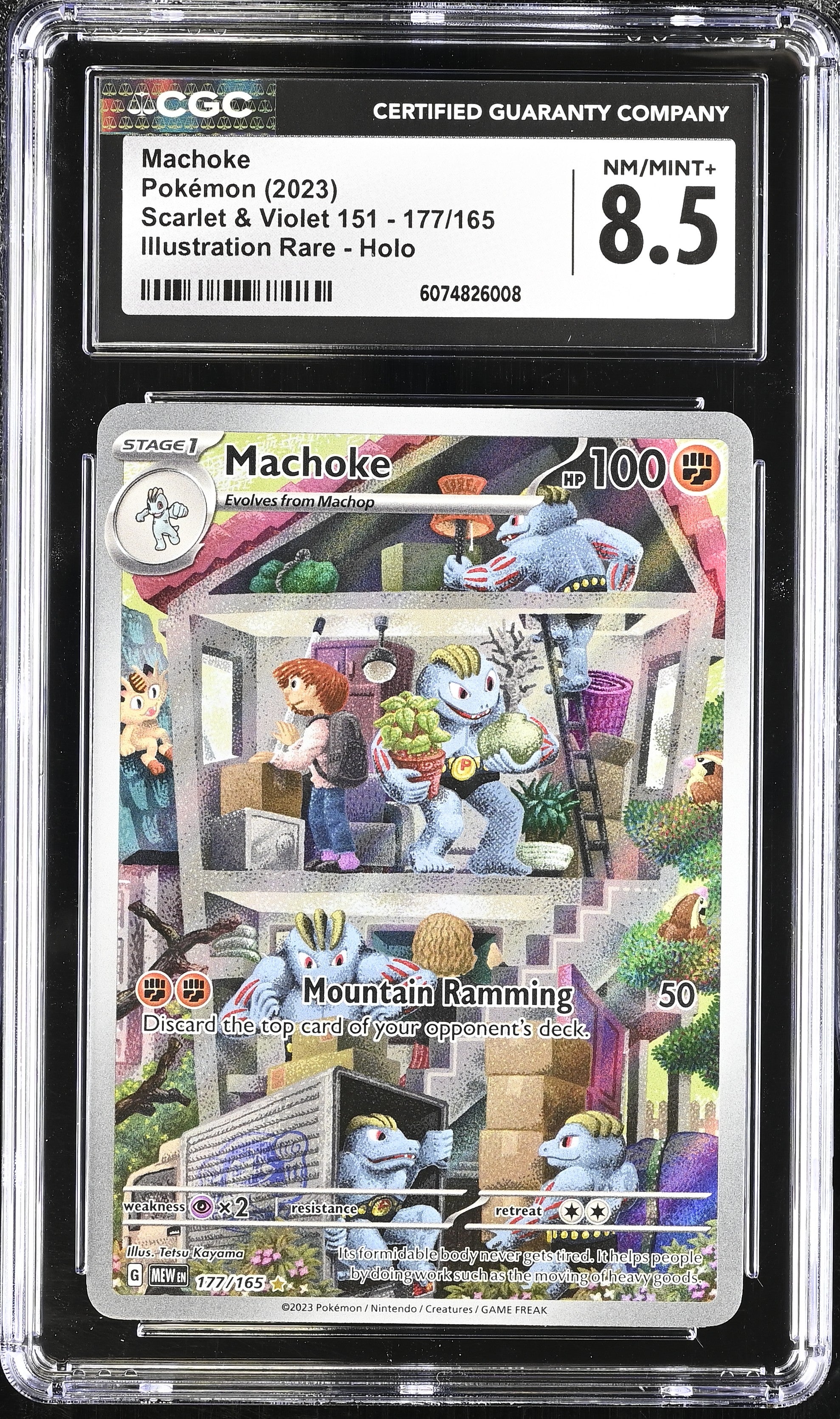 Pokémon TCG: 2023 Scarlet & Violet 151 #177/165 Machoke CGC 8.5
