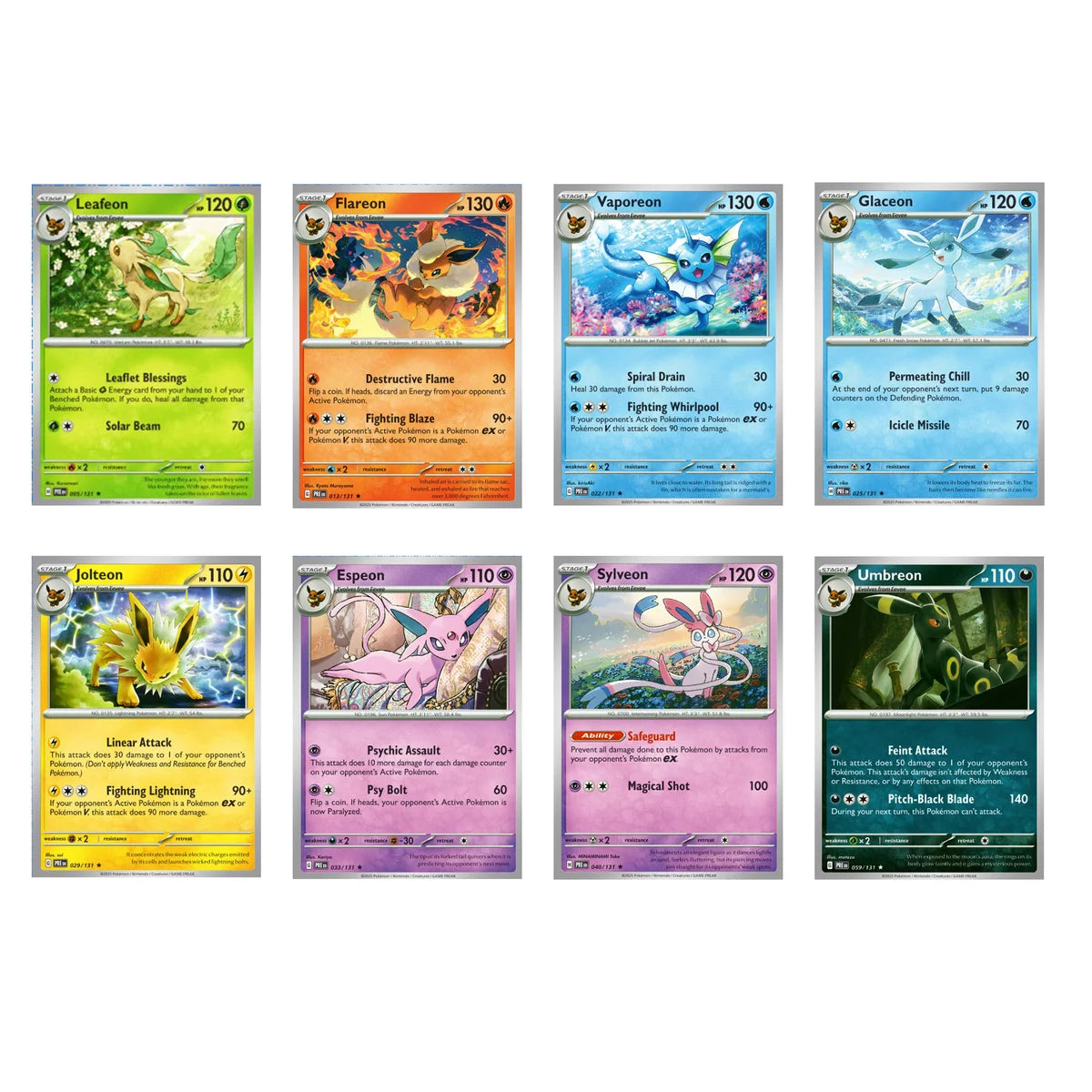 Pokemon Prismatic Evolutions 8 Mini-Tins with Promo Cards