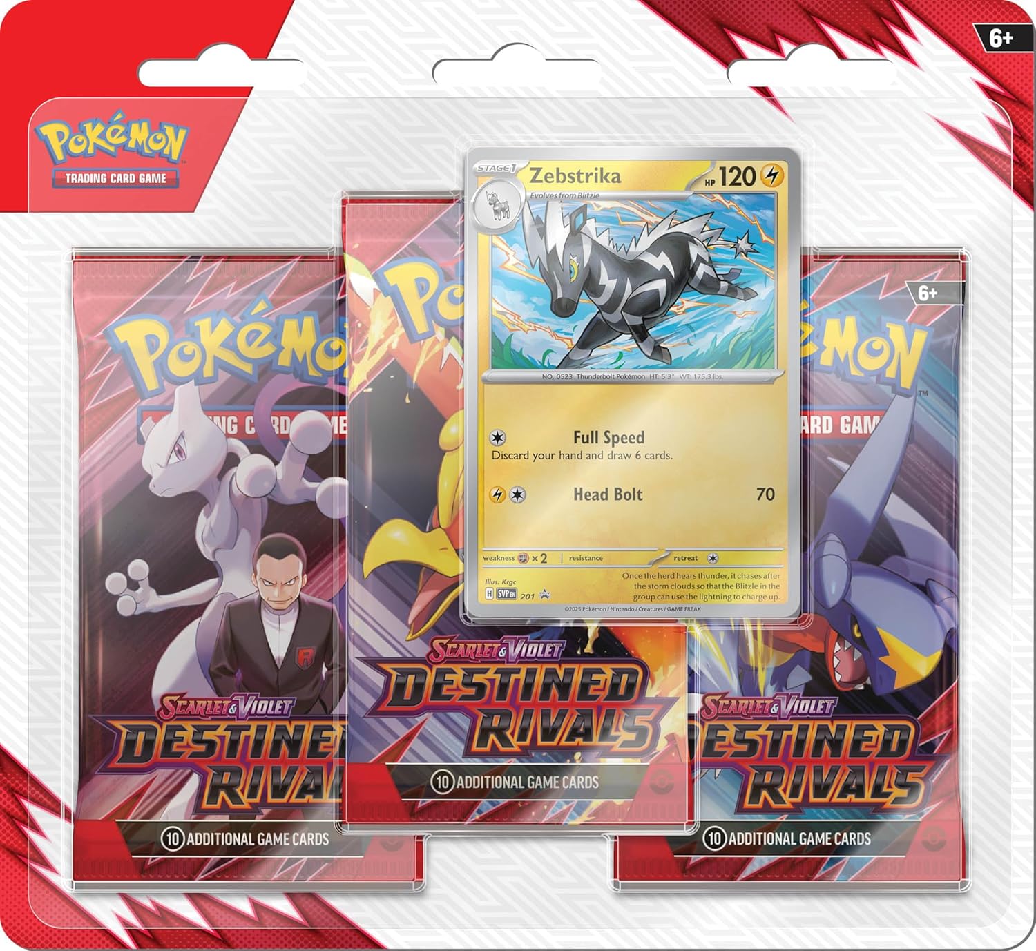 Pokémon TCG: Destined Rivals 3 Booster Blister Pack (Random Promo)